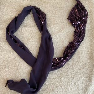 Jennifer Lopez Purple Sequin Scarf